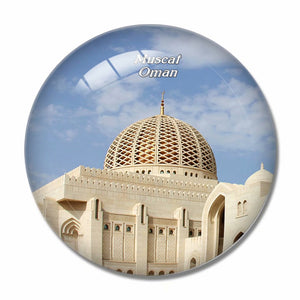 Grand Mosque Muscat Oman 3D Fridge Magnet Crystal Glass