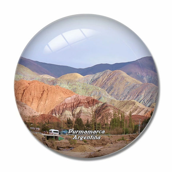 The Hill Of Seven Colors Purmamarca Argentina 3D Fridge Magnet Crystal Glass