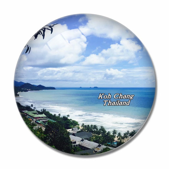 Thailand White Sand Beach Koh Chang 3D Fridge Magnet Crystal Glass