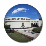 USA America Fort Pierce Navy Seal Museum 3D Fridge Magnet Crystal Glass