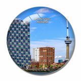Holland Euromast Tower Rotterdam 3D Fridge Magnet Crystal Glass
