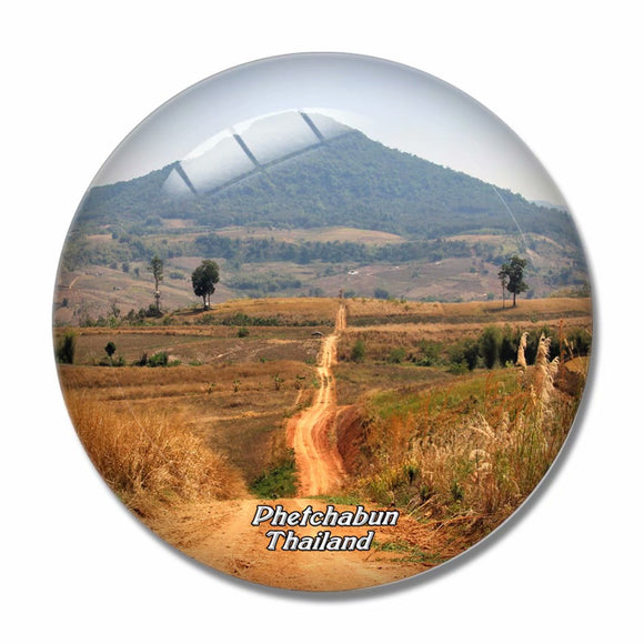 Thailand Phetchabun 3D Fridge Magnet Crystal Glass