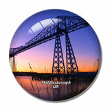 UK England Transporter Bridge Middlesbrough 3D Fridge Magnet Crystal Glass