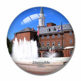 USA America Alexandria Old Town 3D Fridge Magnet Crystal Glass