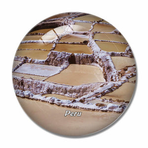 Salinas de Maras Peru 3D Fridge Magnet Crystal Glass