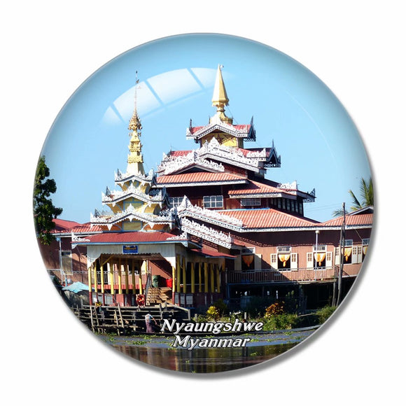 Myanmar Inle Lake Nyaungshwe 3D Fridge Magnet Crystal Glass