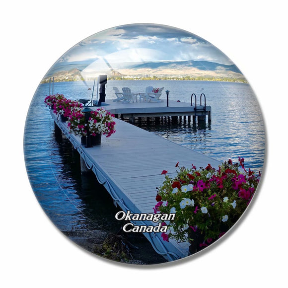 Canada Lake Okanagan 3D Fridge Magnet Crystal Glass