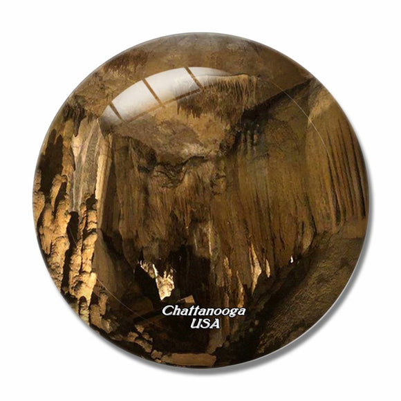 USA America Chattanooga Raccoon Mountain Caverns 3D Fridge Magnet Crystal Glass