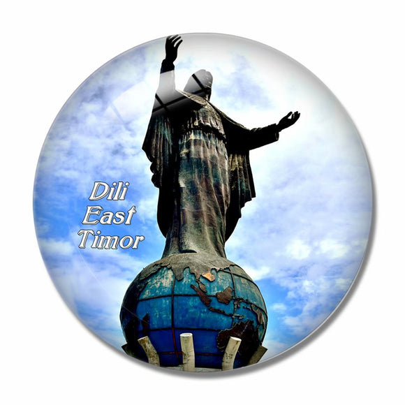 Cristo Rei Dili East Timor 3D Fridge Magnet Crystal Glass