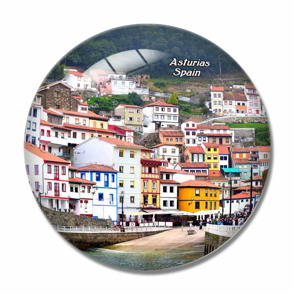 Spain Cudillero Asturias Spain 3D Fridge Magnet Crystal Glass