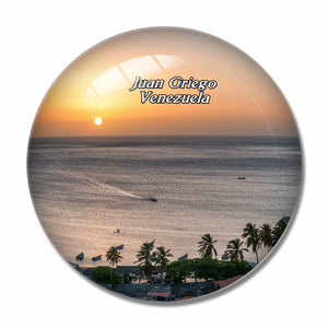 Venezuela Lagoon La Restinga 3D Fridge Magnet Crystal Glass