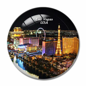 USA America Fountains of Bellagio Las Vegas 3D Fridge Magnet Crystal Glass