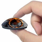 Italy Rome Castel Sant'Angelo Door Metal Ring 3D Fridge Magnet Crystal Glass