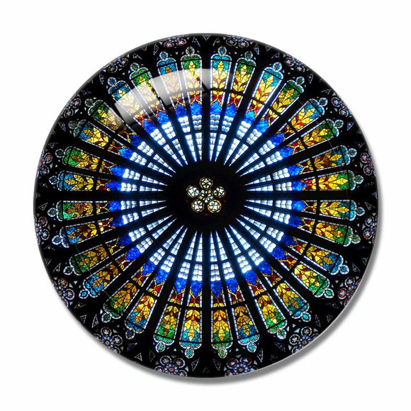 Austria Rose Window Strasbourg Cathedral 3D Fridge Magnet Crystal Glass