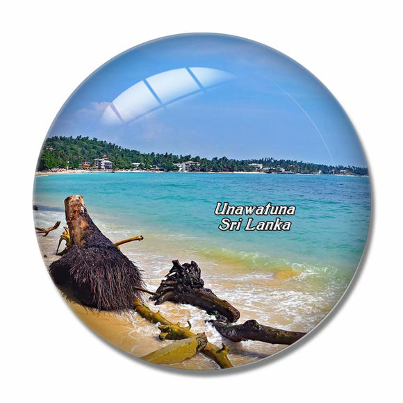 Sri Lanka Beach Unawatuna 3D Fridge Magnet Crystal Glass