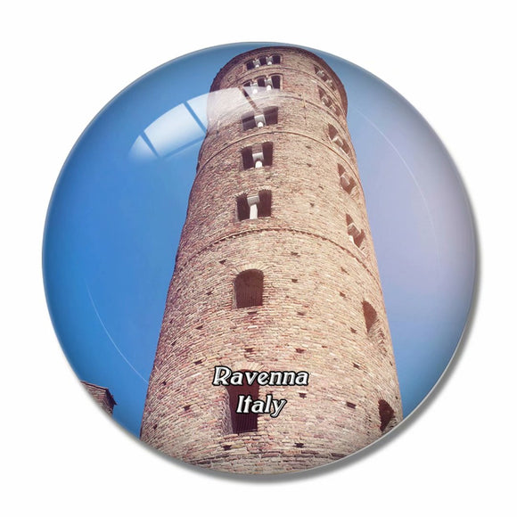 Italy Ravenna Campanile 3D Fridge Magnet Crystal Glass