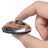 USA America Santa Barbara 3D Fridge Magnet Crystal Glass