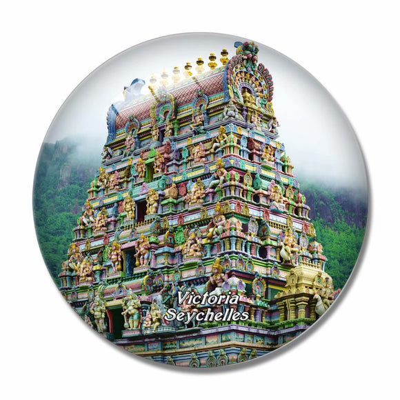 Temple Victoria Seychelles 3D Fridge Magnet Crystal Glass