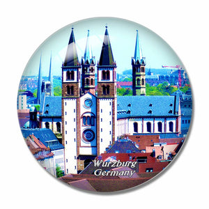 Germany Wurzburg 3D Fridge Magnet Crystal Glass