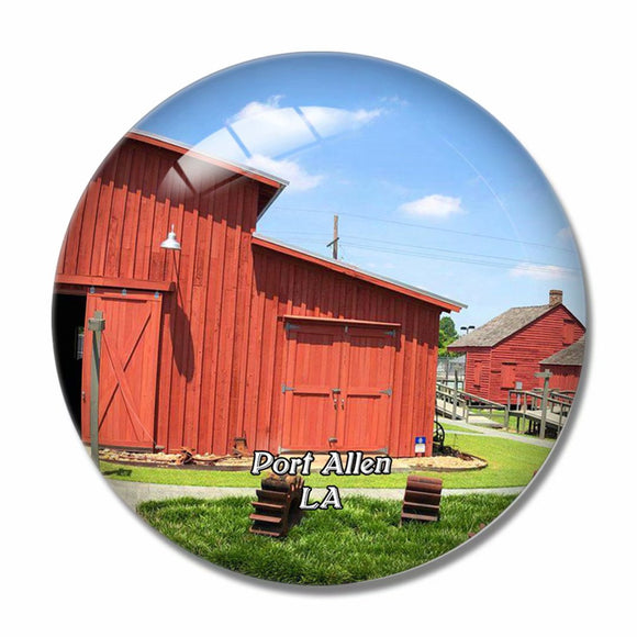 Port Allen West Baton Rouge Museum Louisiana USA 3D Fridge Magnet Crystal Glass