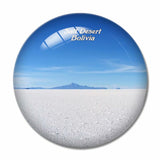 Bolivia Salt Desert 3D Fridge Magnet Crystal Glass