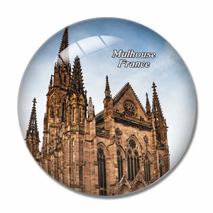 France Cathedral Mulhouse 3D Fridge Magnet Crystal Glass