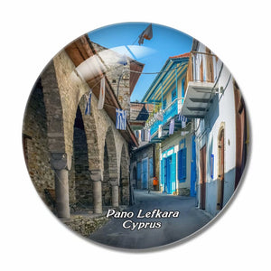 Cyprus Pano Lefkara 3D Fridge Magnet Crystal Glass