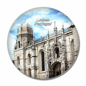 Portugal Jer܇nimos Monastery Lisbon 3D Fridge Magnet Crystal Glass