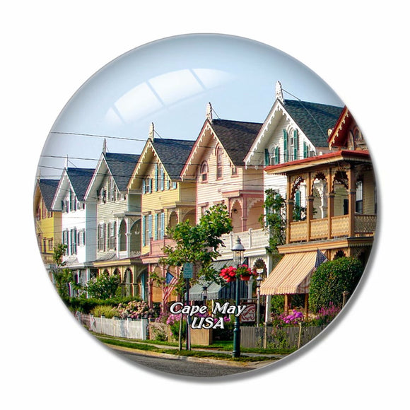 USA America Cape May New Jersey 3D Fridge Magnet Crystal Glass