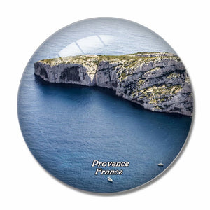 France Marseille Creeks Provence 3D Fridge Magnet Crystal Glass