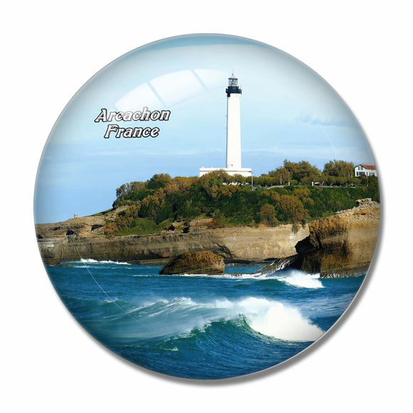 France Beach Arcachon 3D Fridge Magnet Crystal Glass