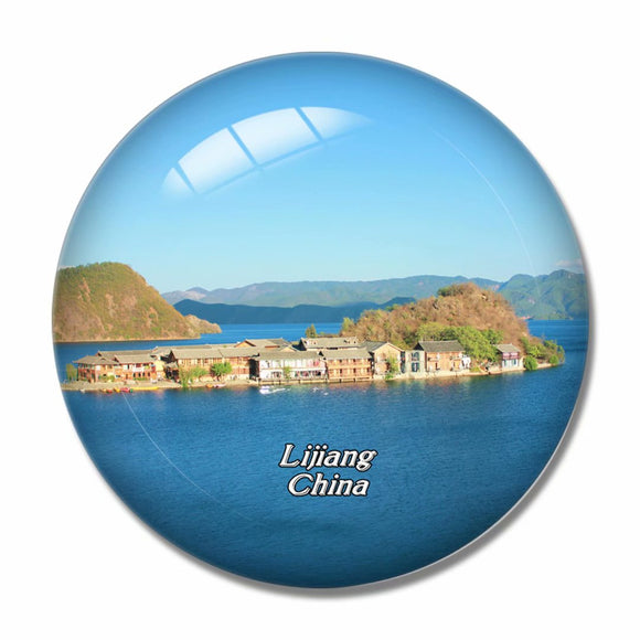 China Lijiang 3D Fridge Magnet Crystal Glass