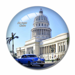 Havana Cuba 3D Fridge Magnet Crystal Glass