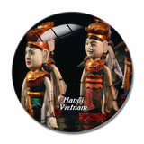 Vietnam Thang Long Water Puppet Theater Hanoi 3D Fridge Magnet Crystal Glass