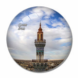 Iran Tower Qom 3D Fridge Magnet Crystal Glass