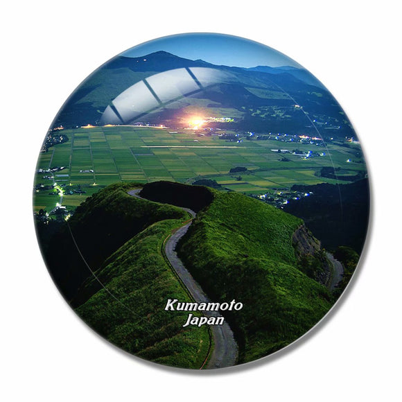 Aso Kumamoto Japan 3D Fridge Magnet Crystal Glass