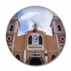 SweetWater Panama Church 3D Fridge Magnet Crystal Glass