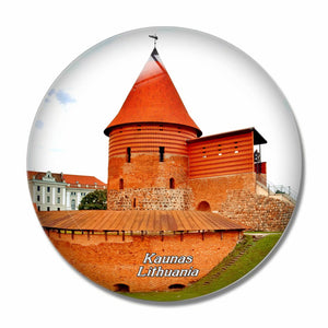 inth Fort Kaunas Lithuania 3D Fridge Magnet Crystal Glass