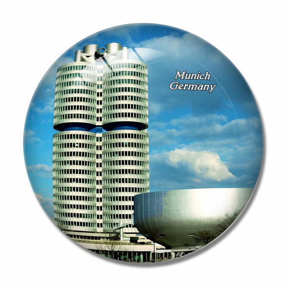 Germany Museum Munich 3D Fridge Magnet Crystal Glass