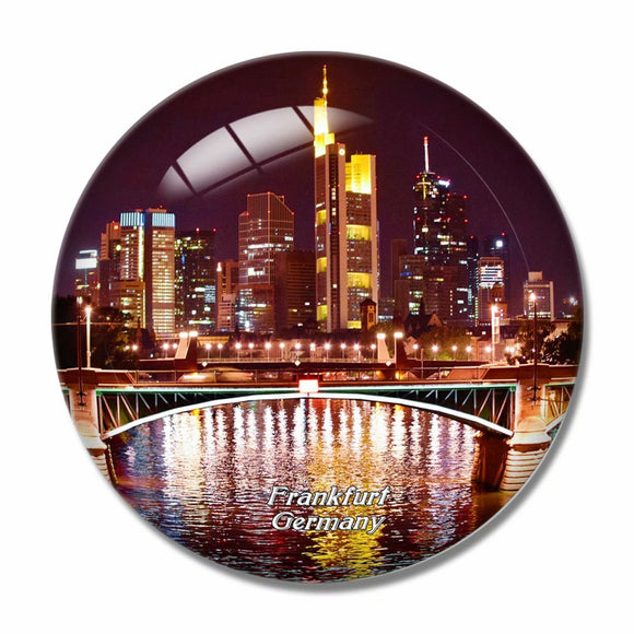 Germany Main Frankfurt 3D Fridge Magnet Crystal Glass