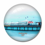 UK England Paignton Pier 3D Fridge Magnet Crystal Glass