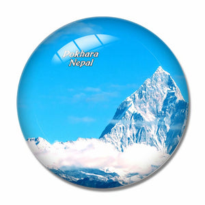 Machhapuchhre Pokhara Nepal 3D Fridge Magnet Crystal Glass