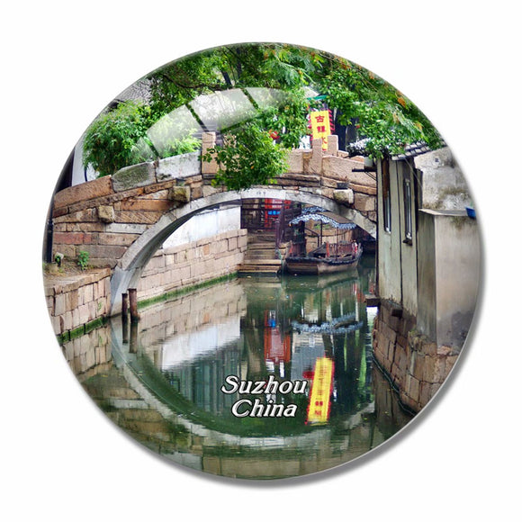 China Suzhou 3D Fridge Magnet Crystal Glass