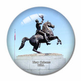 USA America Andrew Jackson Statue New Orleans 3D Fridge Magnet Crystal Glass