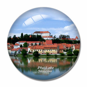 Slovenia Ptuj Lake 3D Fridge Magnet Crystal Glass