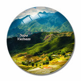 Vietnam Muong Hoa Valley Sapa 3D Fridge Magnet Crystal Glass