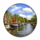 Holland Canal Amsterdam 3D Fridge Magnet Crystal Glass