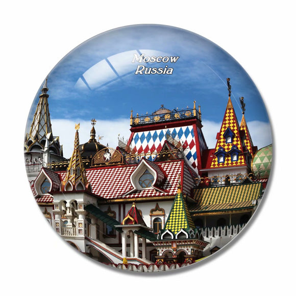 Russia Izmailovo Kremlin Museum Moscow 3D Fridge Magnet Crystal Glass