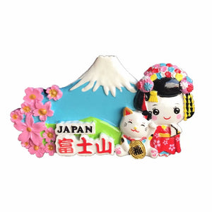 Mount Fuji Japan Fridge Magnet 3D Resin