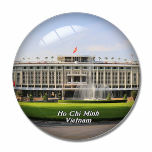 Vietnam Reunification Palace Ho Chi Minh 3D Fridge Magnet Crystal Glass